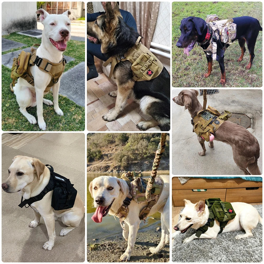 KrachtGrip Heavy Duty Tactical Dog Harness with Handle