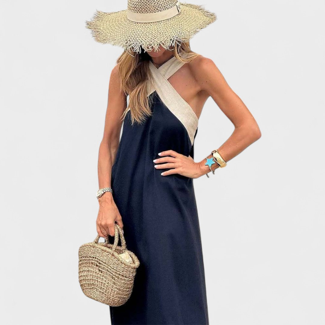Women's Breathable Comfortable Crossed Maxi Dress