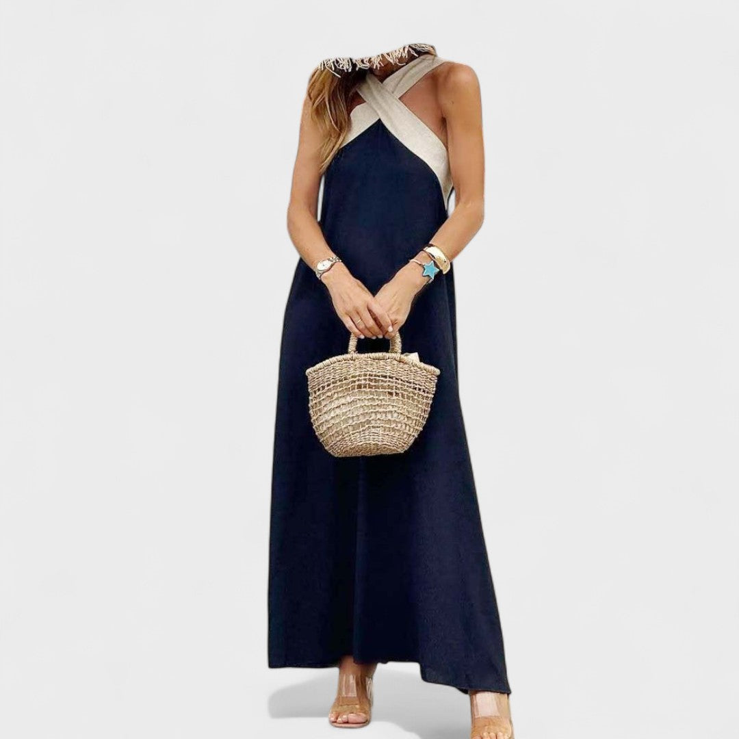 Women's Breathable Comfortable Crossed Maxi Dress
