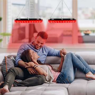 Dual-Head Red Light Therapy Lamp with Adjustable Stand | for Targeted Full-Body Relief