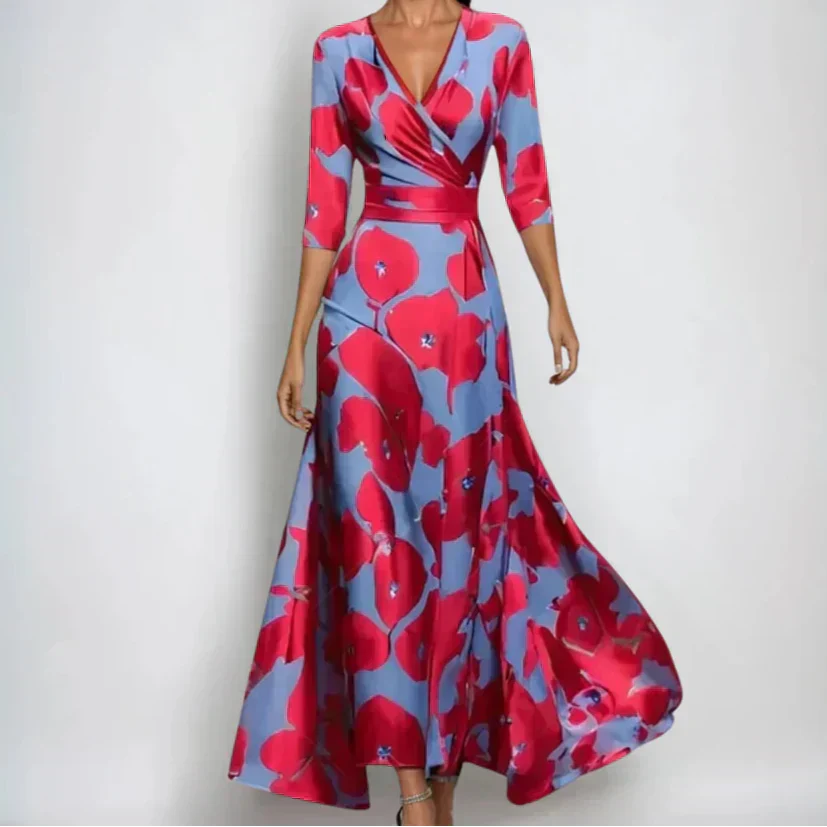 Women’s Luxury Floral Midi Dress