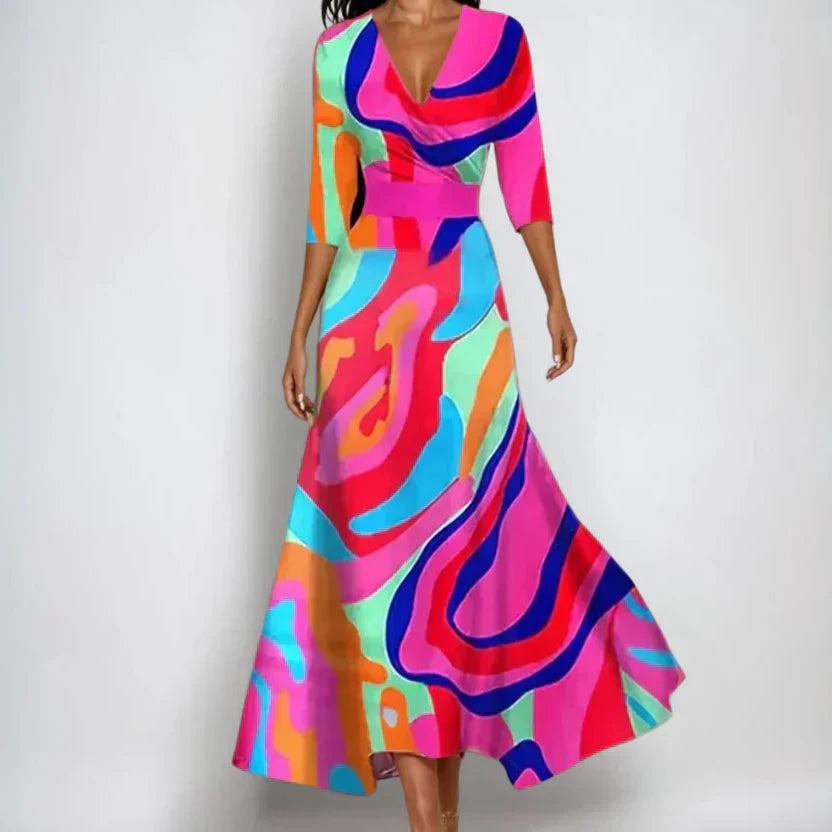 Women’s Luxury Floral Midi Dress