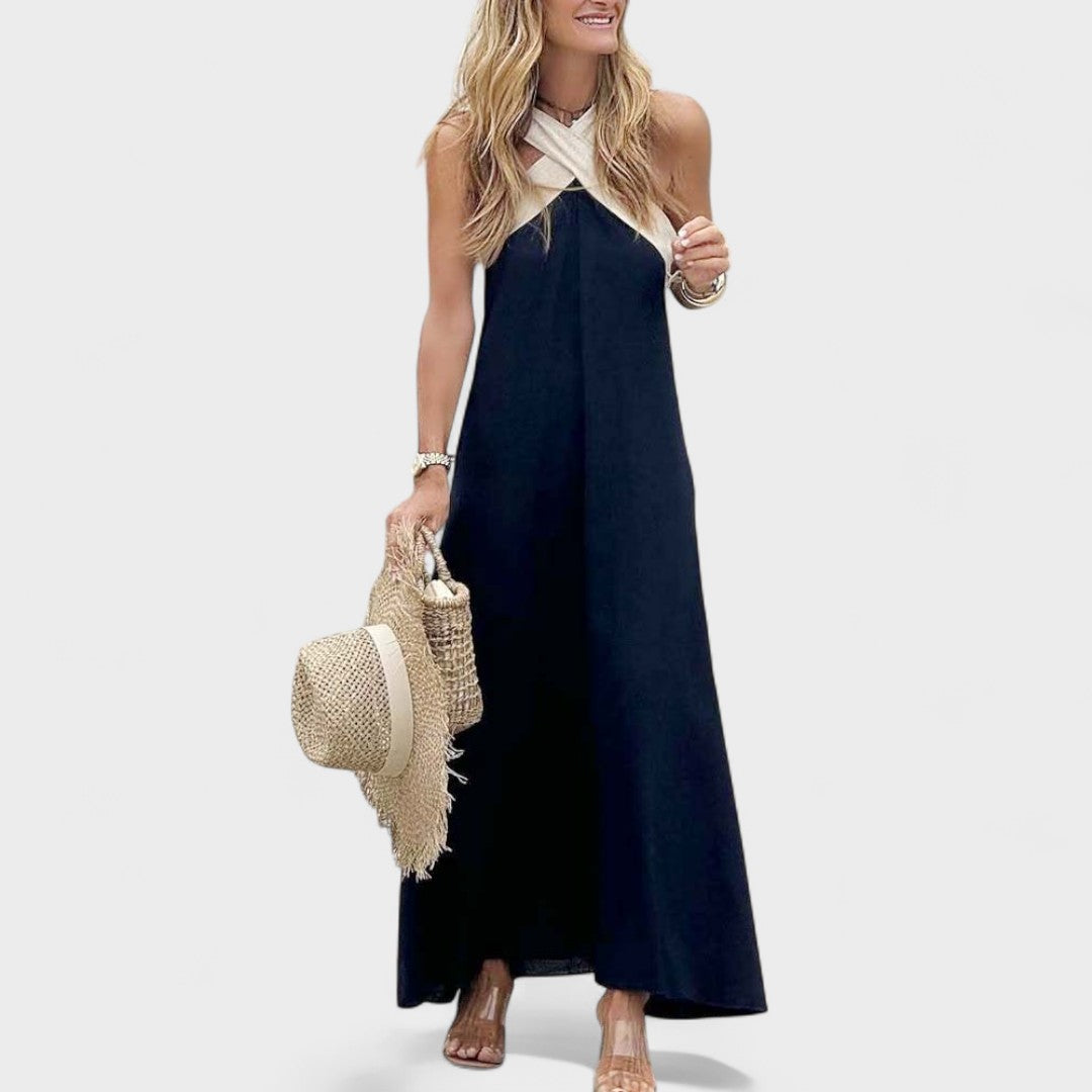 Women's Breathable Comfortable Crossed Maxi Dress