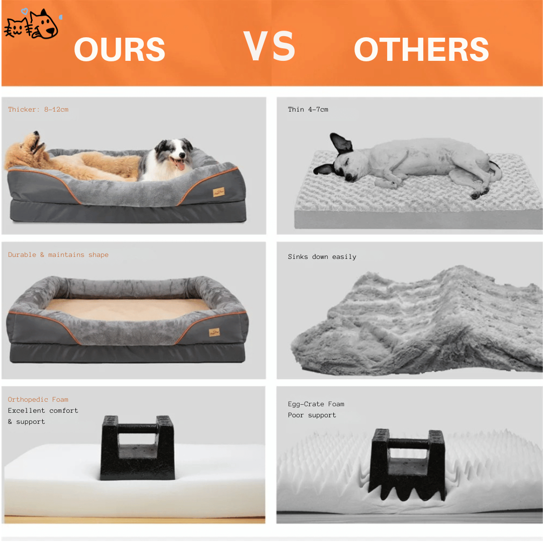 XL Orthopedic Dog Bed | Waterproof, Nest-Style Bolster | Fits German Shepherd, Golden Retriever & Lab | Grey, Washable, Supportive Memory Foam