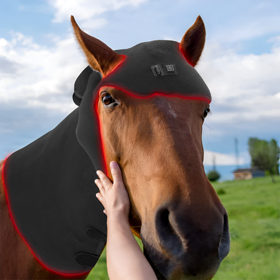 Wearable horse Red Light Therapy Poll Cap