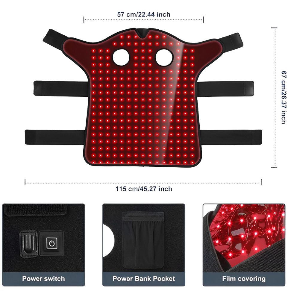 Wearable horse Red Light Therapy Poll Cap