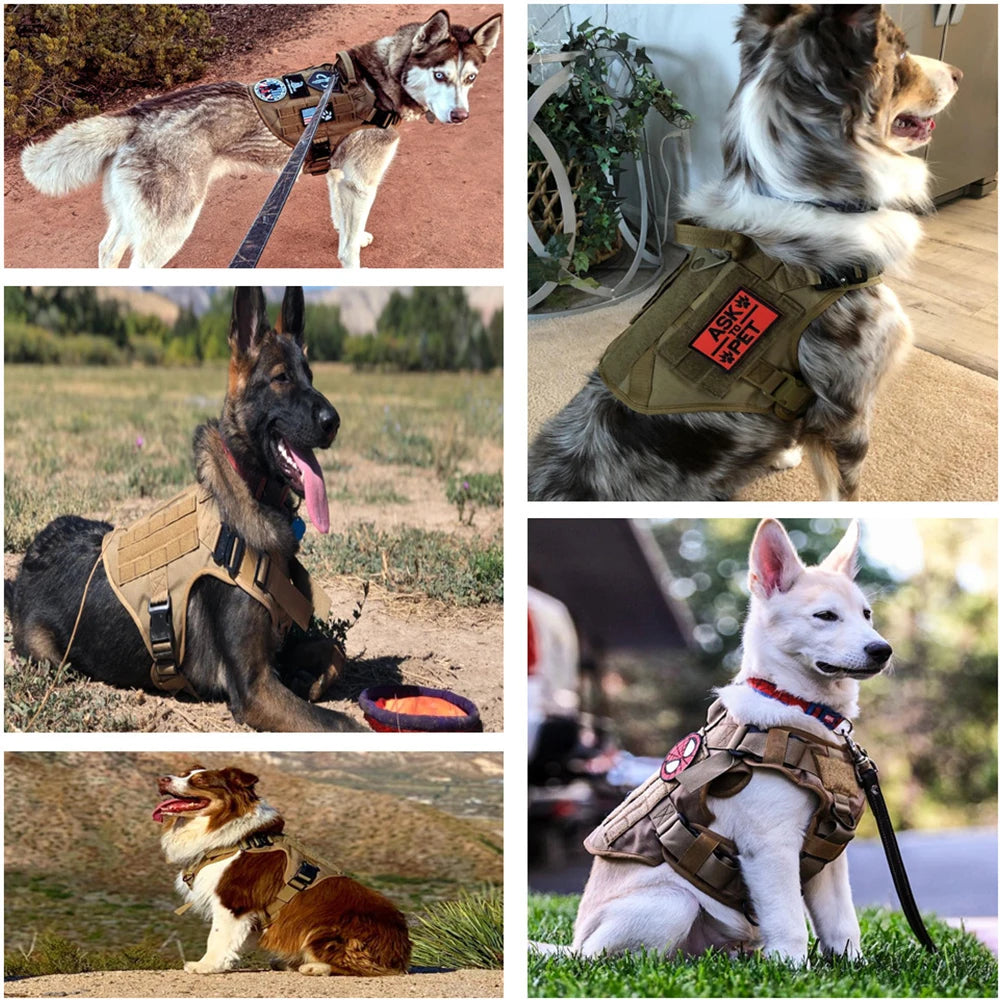 KrachtGrip Heavy Duty Tactical Dog Harness with Handle