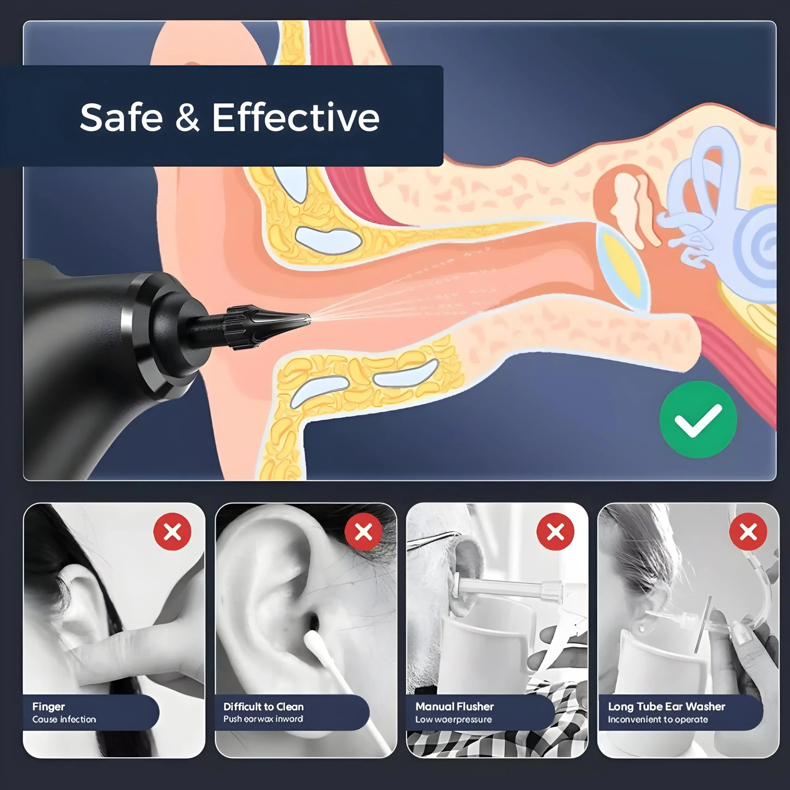 Professional Water Powered Ear Cleaner-Safe Ear Way Removal Kit -Ear Cleaner With Water ,ear Washer