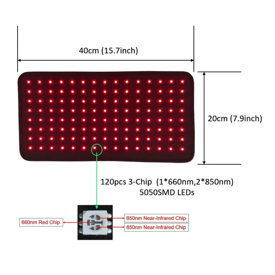 Red  Infrared Light Therapy Belt with TENS