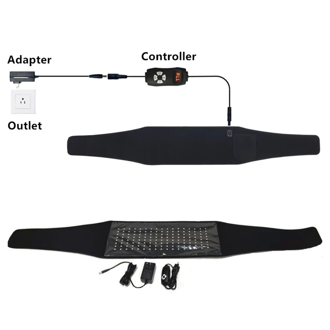 Red Infrared Light Therapy Belt For Abdomen And Back Pain Relief