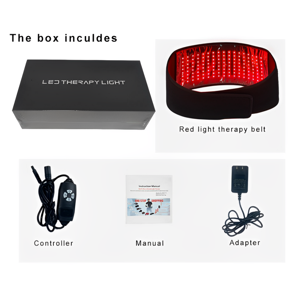 Red Infrared Light Therapy Belt For Abdomen And Back Pain Relief