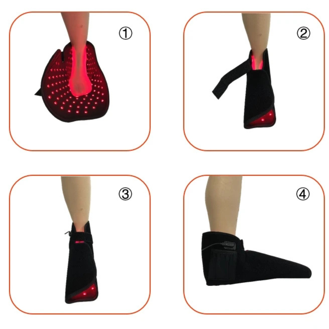 Wearable Infrared Red Light Therapy Wrap for Feet and Toes Pain Relief