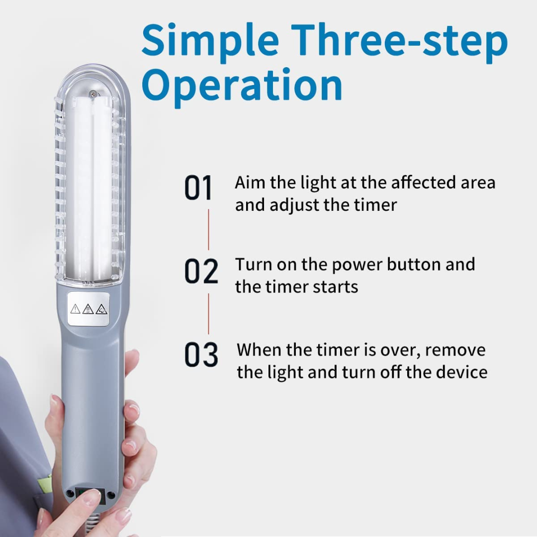 Handheld UVB Light Therapy Lamp – 311nm for Psoriasis, Vitiligo & Eczema Treatment