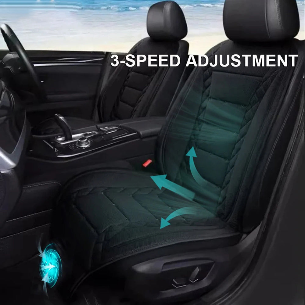 FrosiSeat Cooling Car Seat Covers | Built In Cooling Fan | 3D Ice Silk Fabric | Detachable Design | USB Power Support