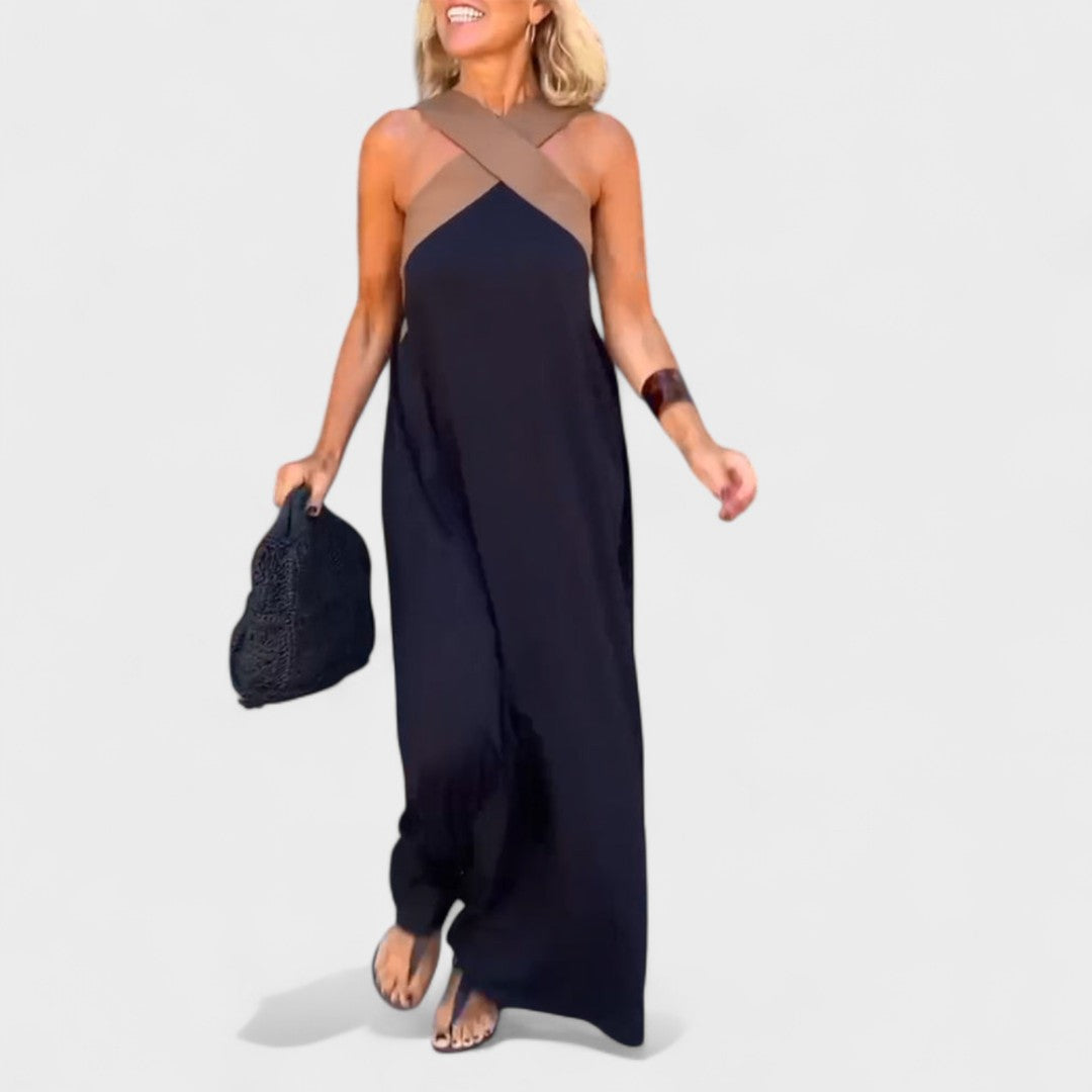 Women's Breathable Comfortable Crossed Maxi Dress