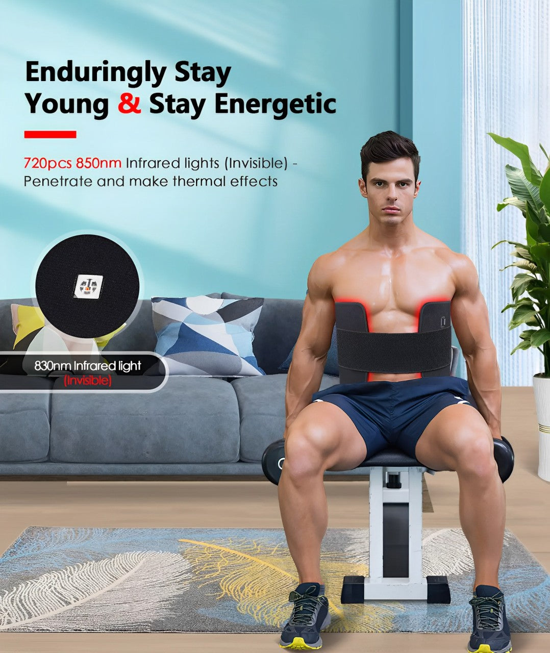 Red Light Therapy Larger Pad At Home ,Red Light Therapy Wrap