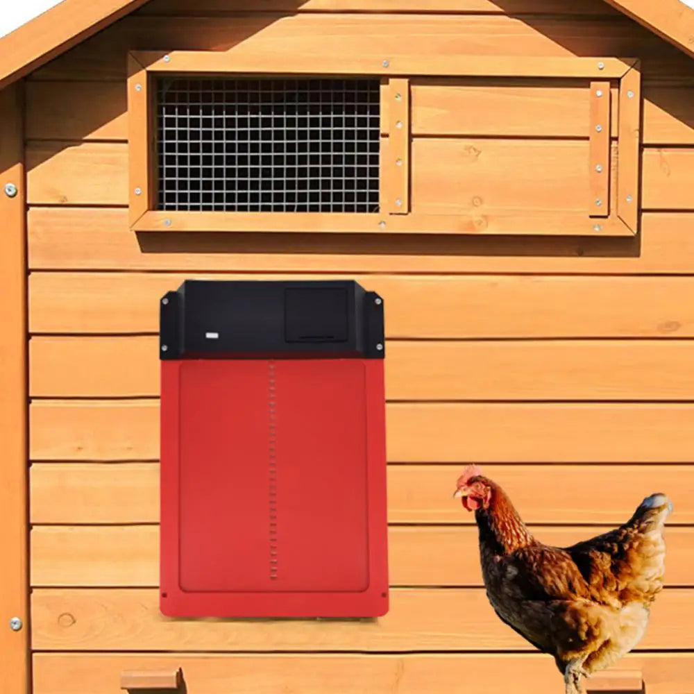 DuskiDeni Automatic Chicken Coop Door - Smart Light Sensor Poultry Opener - Predator Proof Waterproof Battery Powered Duck House Gate