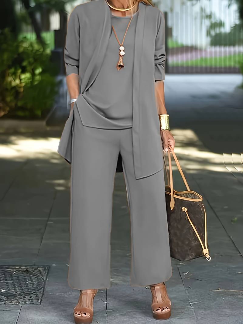 Stylish Three-Piece Pant Set for Women