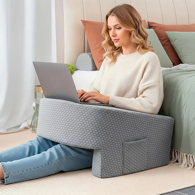 Backrest Reading Pillow With Arms For Reading Tv Cushion For Sitting