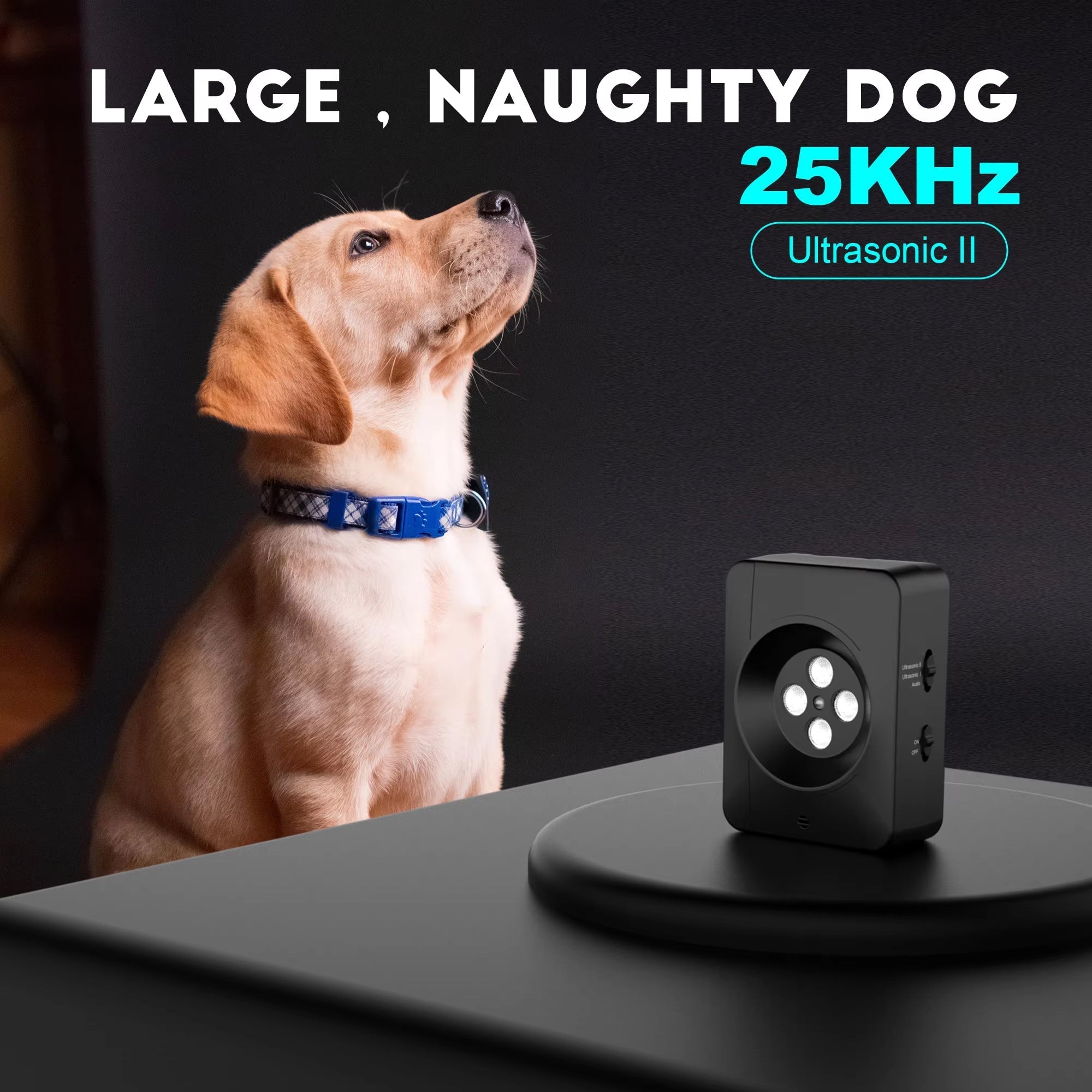 Barkren 3-in-1 Ultrasonic Dog Bark Control Device - 50ft Range Anti-Barking Training Tool, IP65 Waterproof Deterrent for Indoor & Outdoor Use, Humane