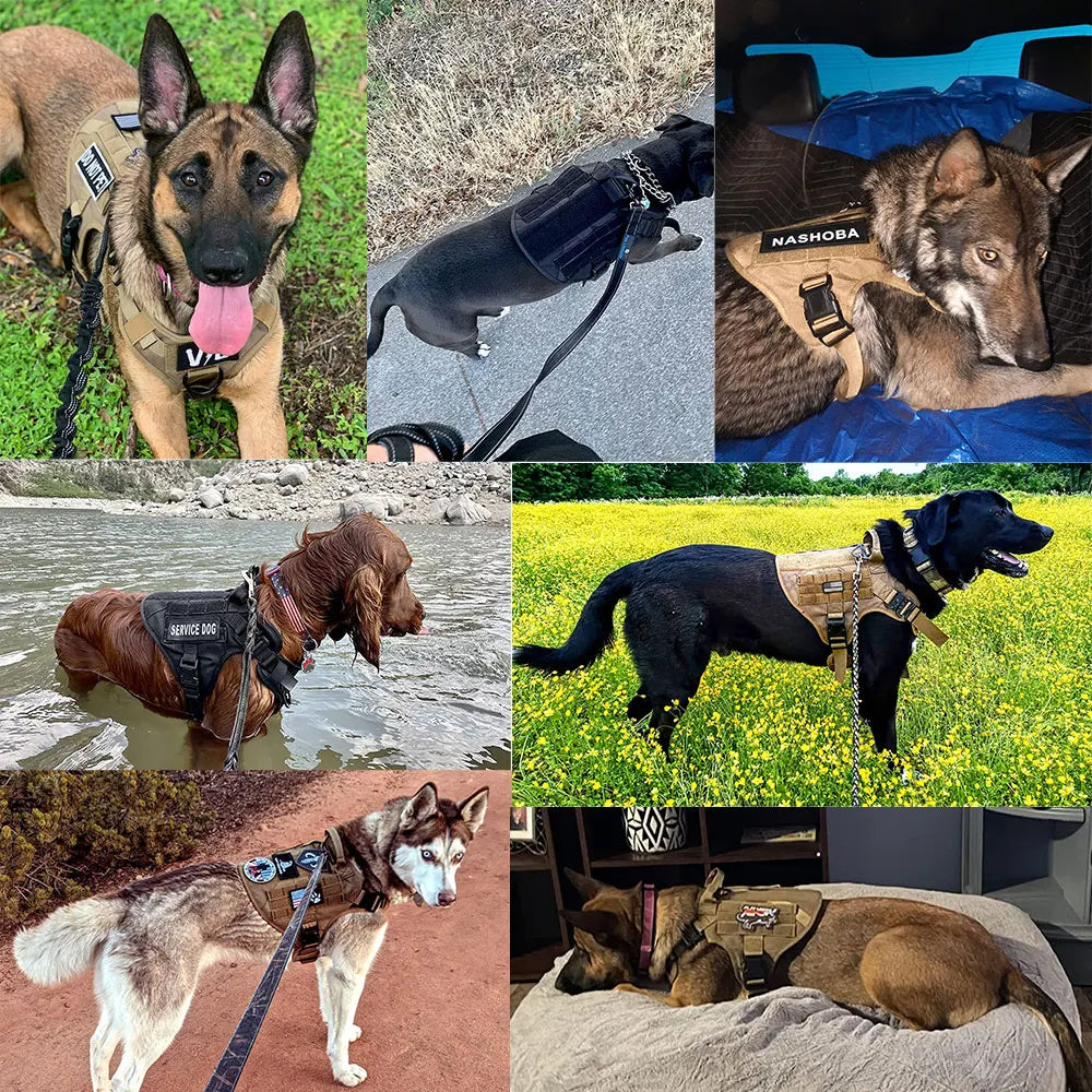 KrachtGrip Heavy Duty Tactical Dog Harness with Handle