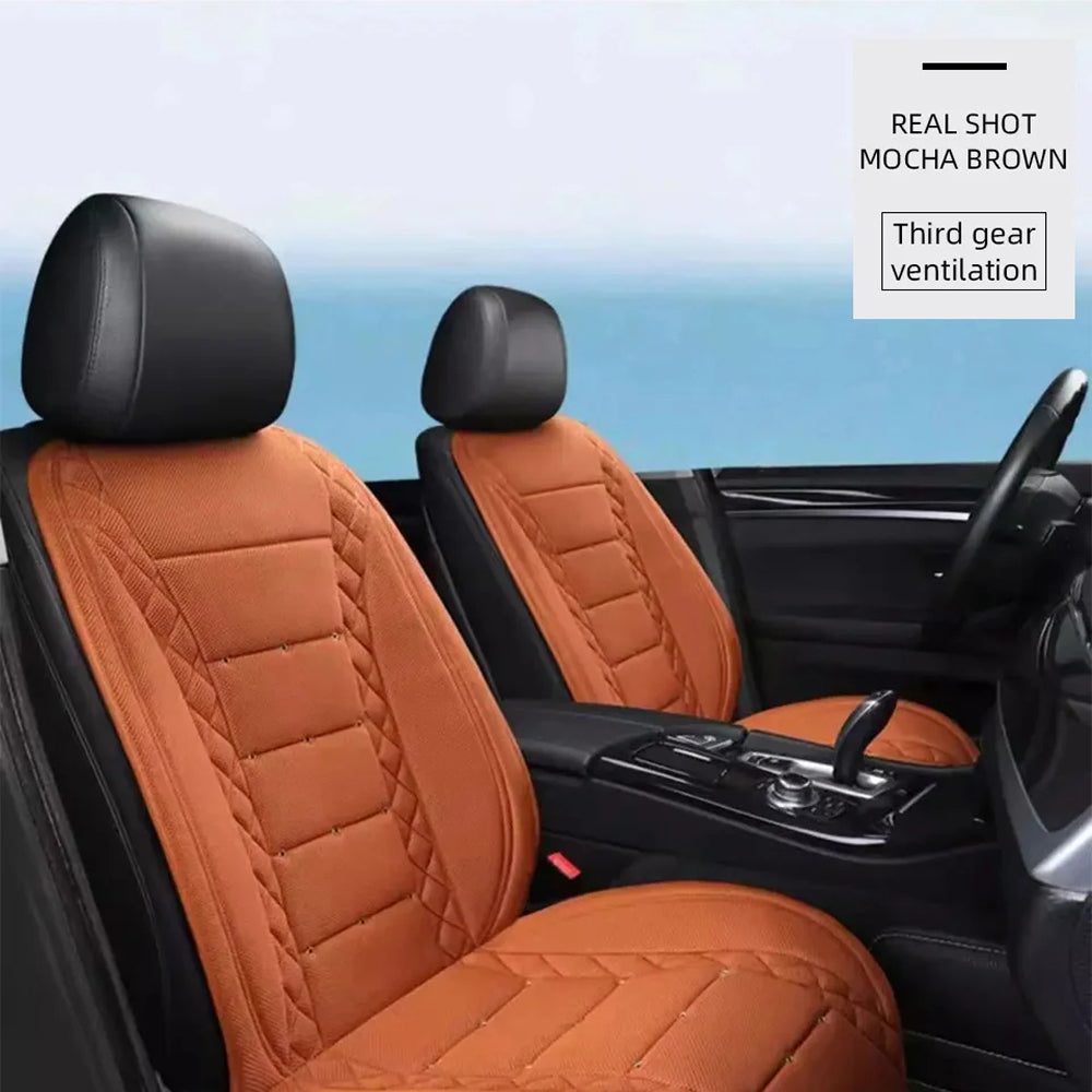 FrosiSeat Cooling Car Seat Covers | Built In Cooling Fan | 3D Ice Silk Fabric | Detachable Design | USB Power Support