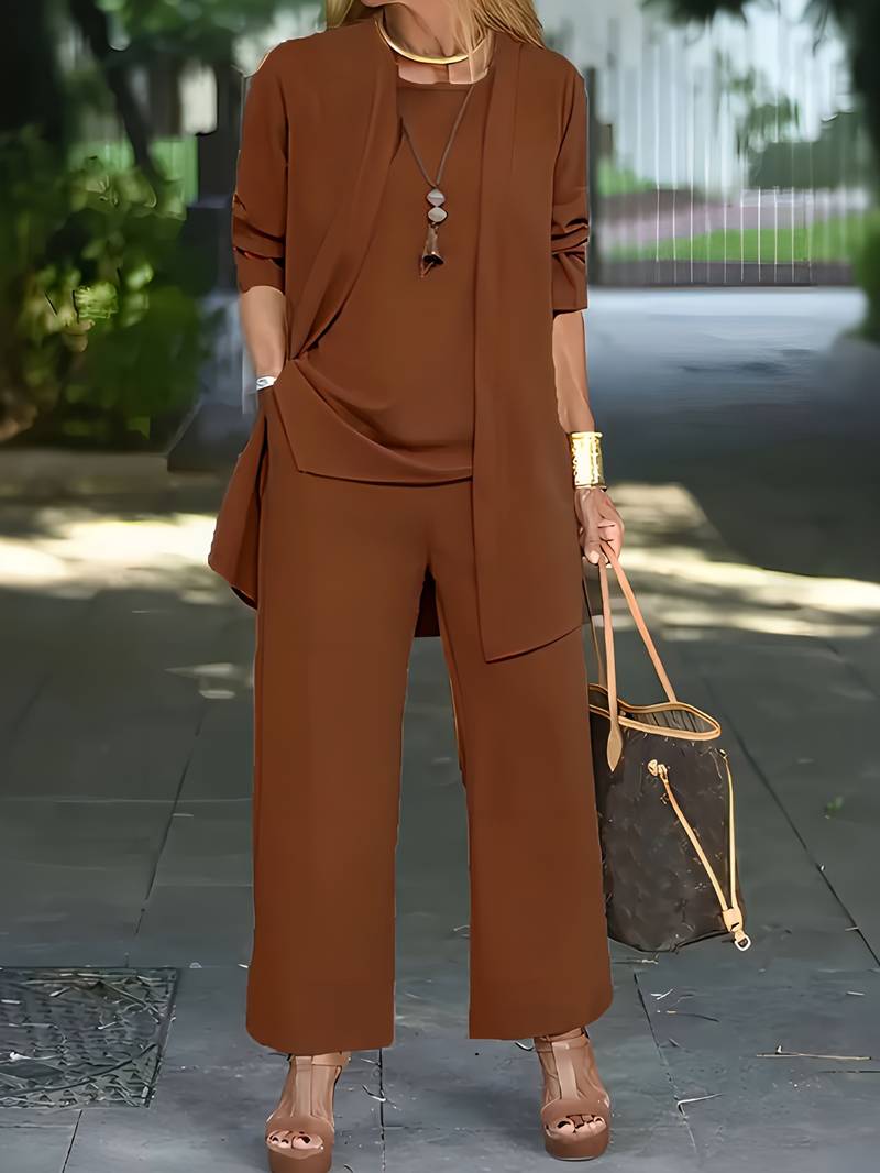 Stylish Three-Piece Pant Set for Women