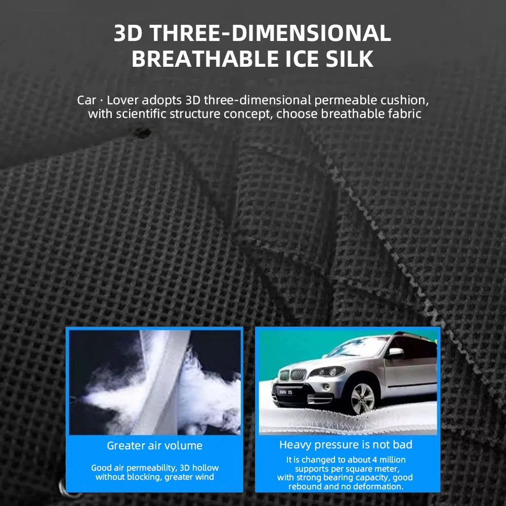 FrosiSeat Cooling Car Seat Covers | Built In Cooling Fan | 3D Ice Silk Fabric | Detachable Design | USB Power Support