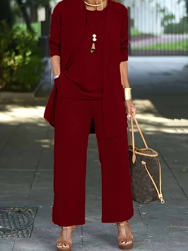 Stylish Three-Piece Pant Set for Women