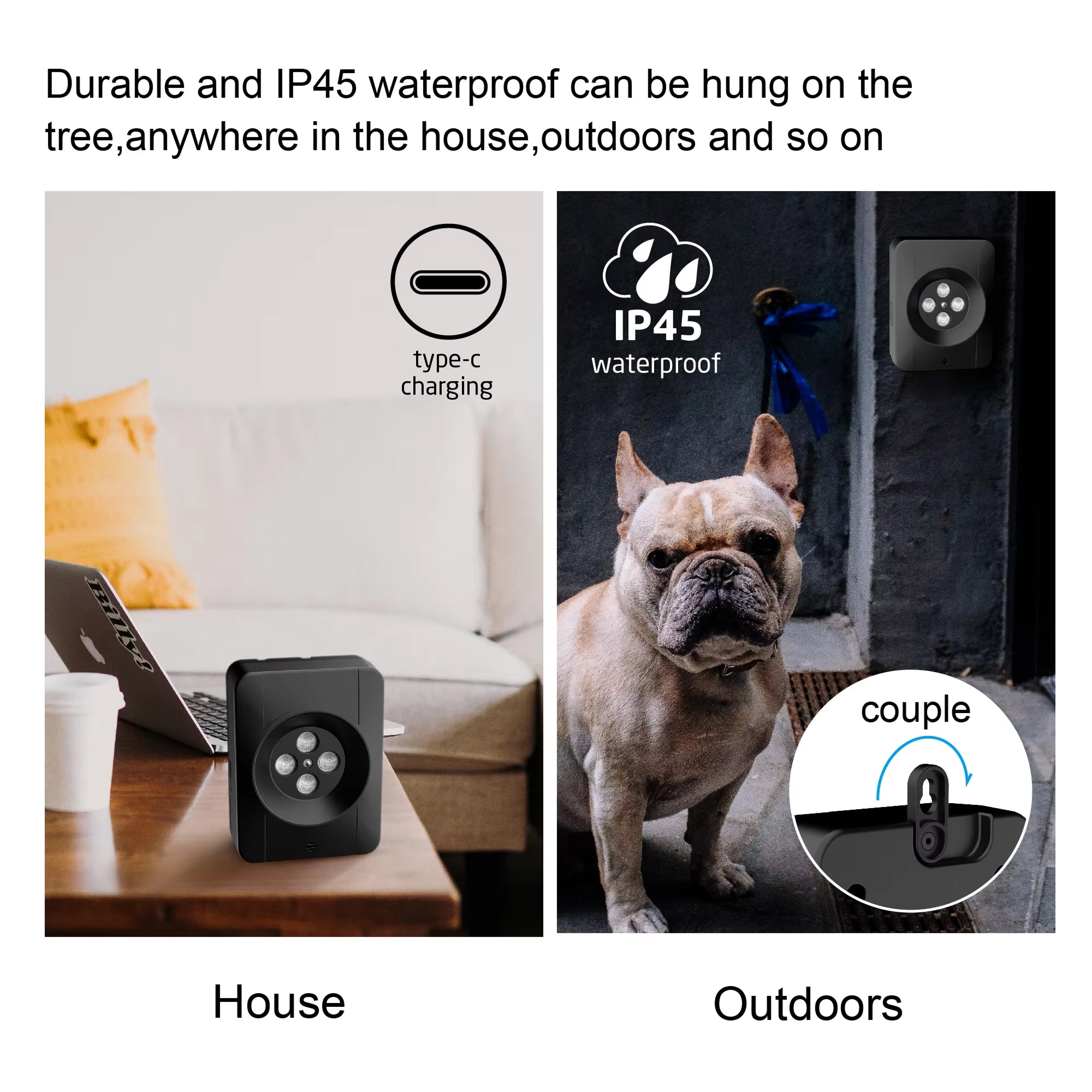 Barkren 3-in-1 Ultrasonic Dog Bark Control Device - 50ft Range Anti-Barking Training Tool, IP65 Waterproof Deterrent for Indoor & Outdoor Use, Humane