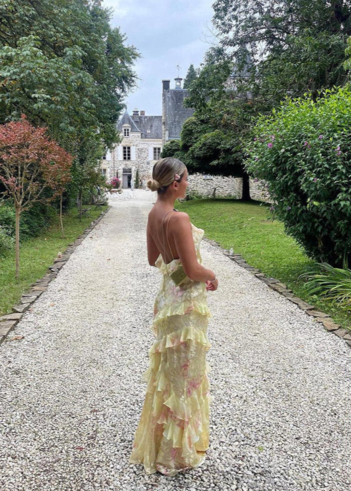 Airborne Yellow Floral Maxi Dress With Ruffles