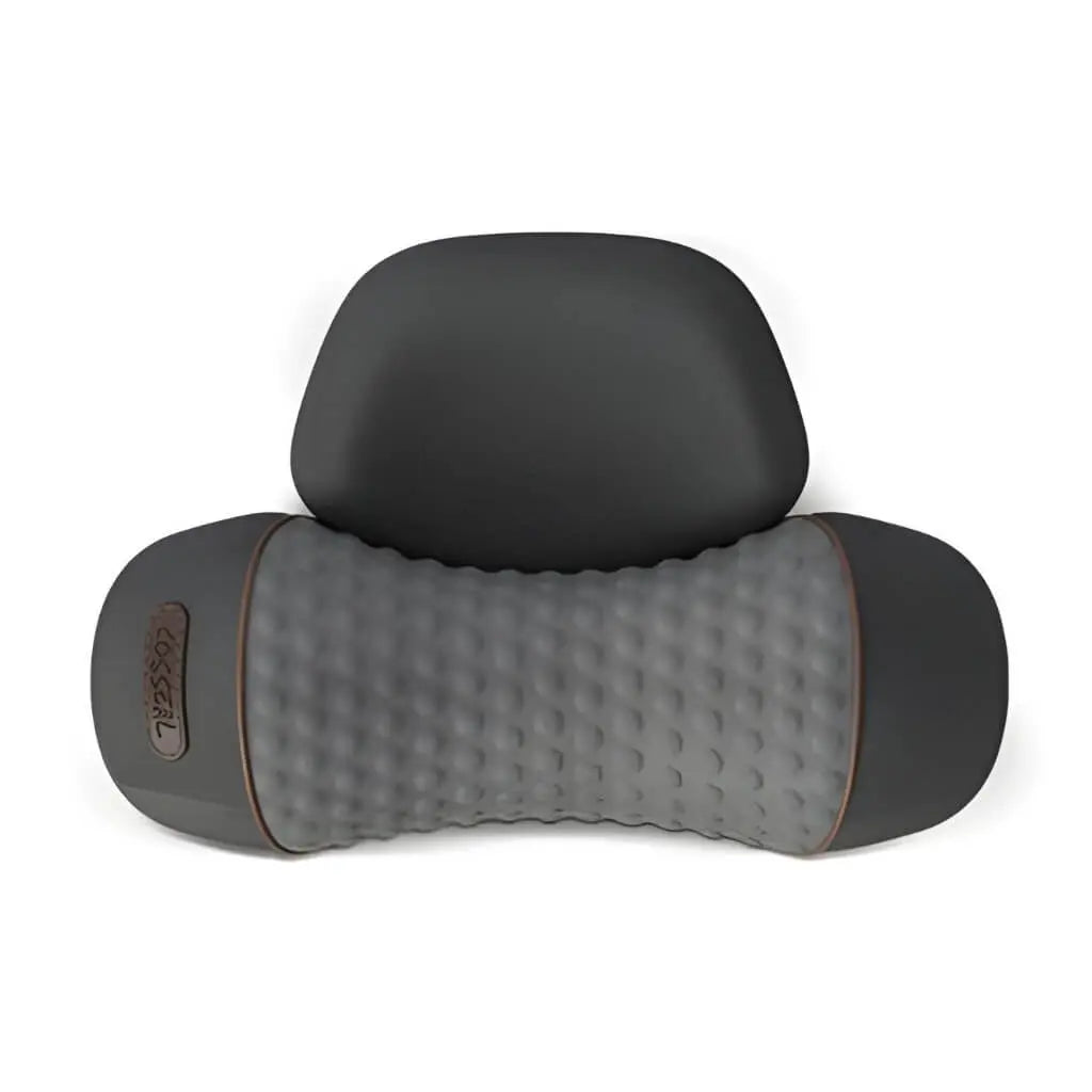 Cervical Traction Pillow for Tech Neck Relief | Heated Neck Stretcher with Vibration Massage