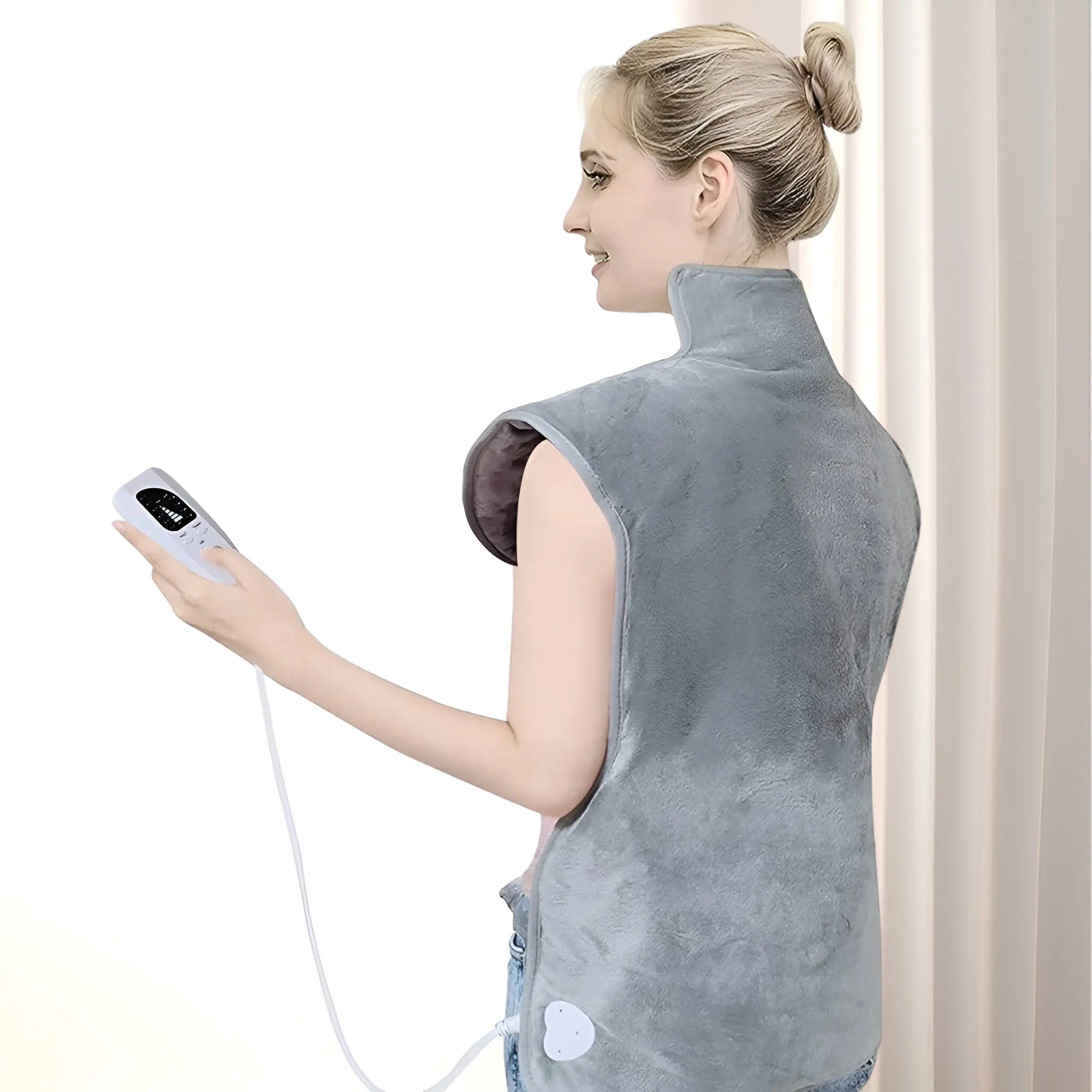 Targeted Heat Therapy Wrap for Neck Pain & Back Soreness | Extra Large, Adjustable & Fast Heating