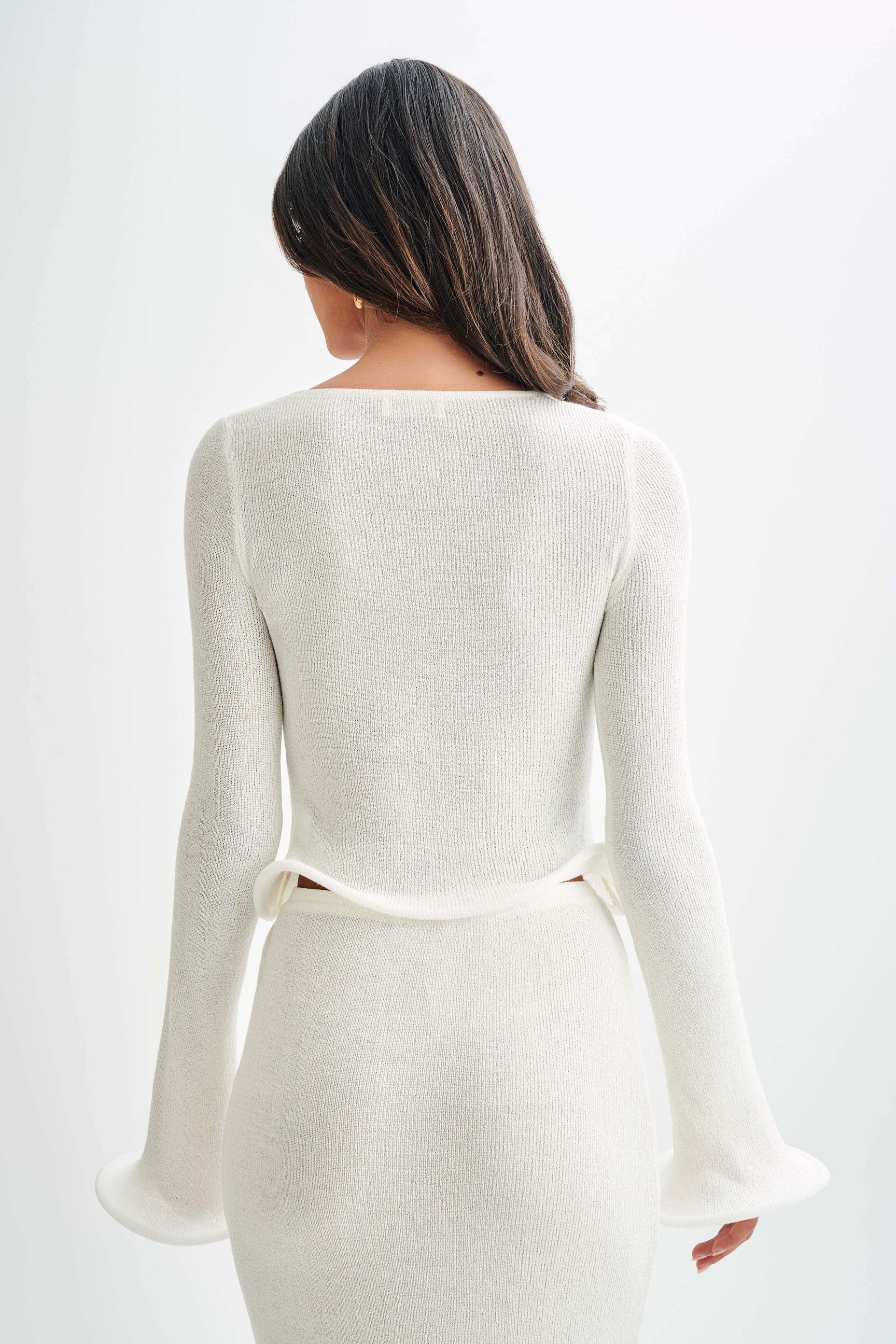 Stylish knit top and skirt set for fashion-conscious women offering elegance and comfort