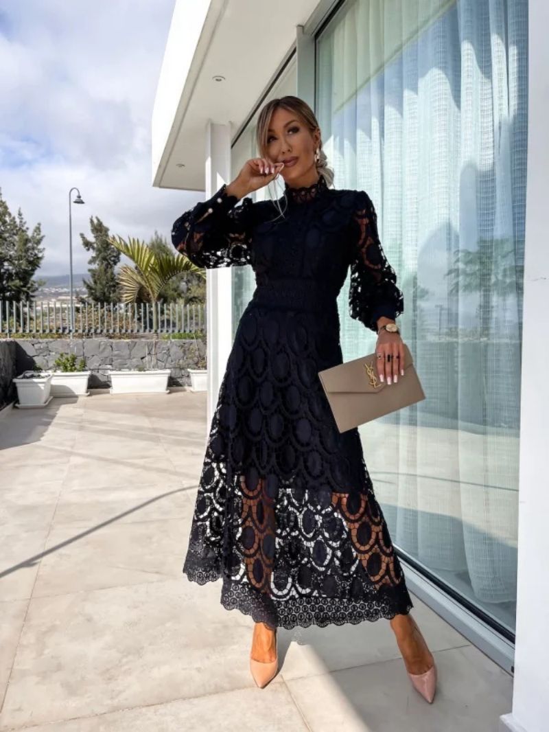 Women's Celestial Harmony Lace Midi Dress