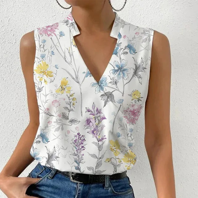 Lightweight Summer Top with V-Neck