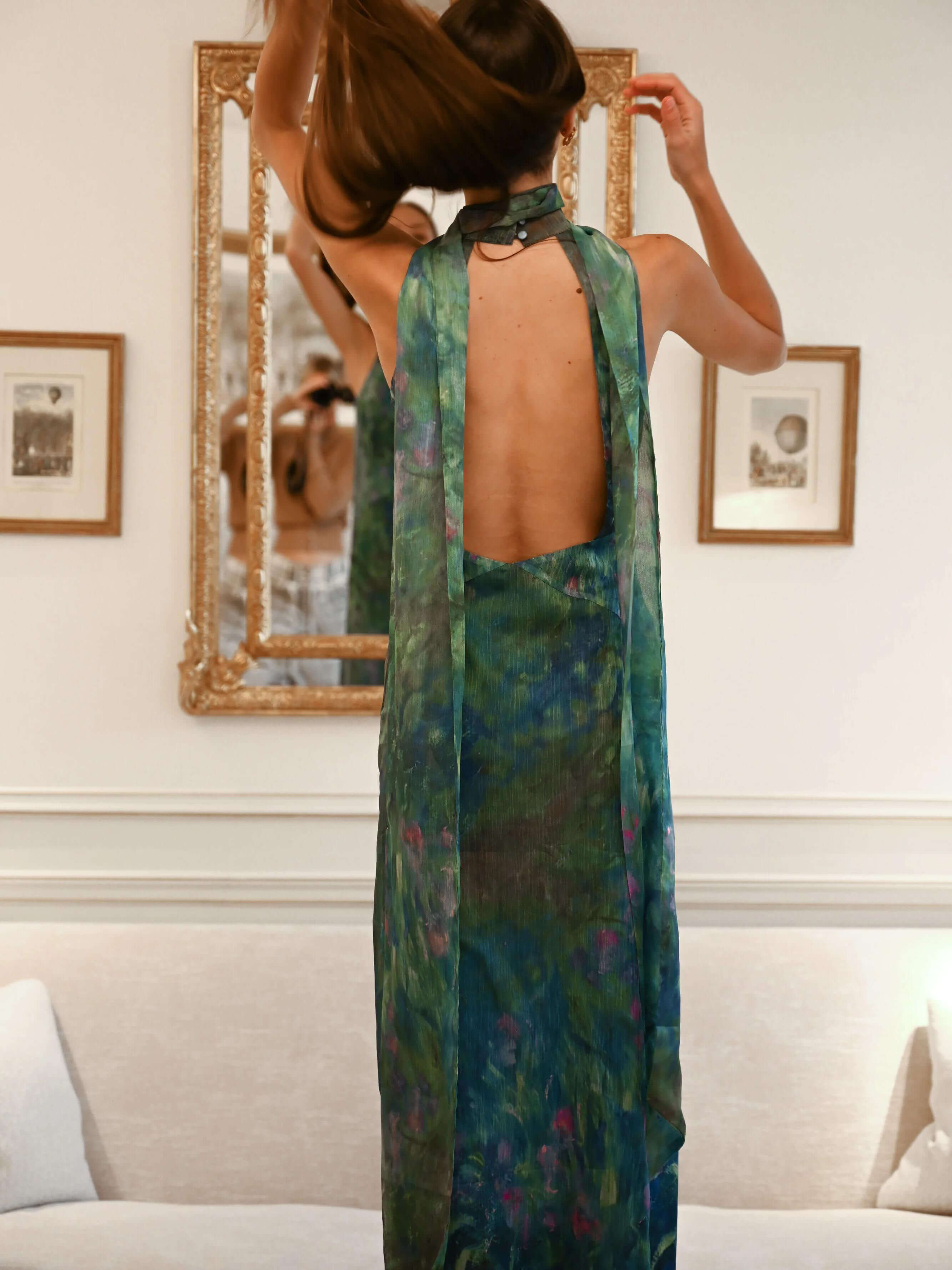 Monet Inspired Maxi Dress for Elegant Style