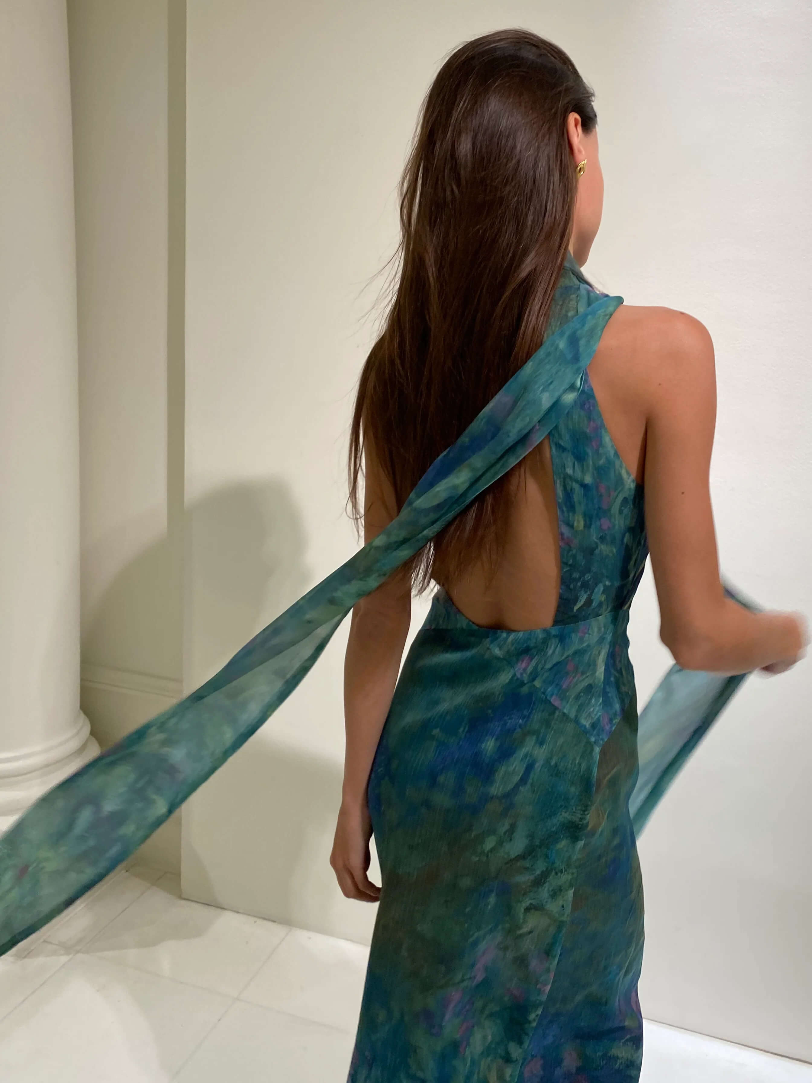 Monet Inspired Maxi Dress for Elegant Style