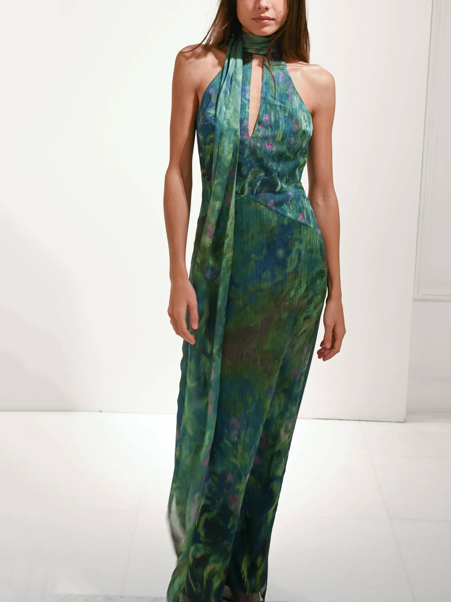 Monet Inspired Maxi Dress for Elegant Style
