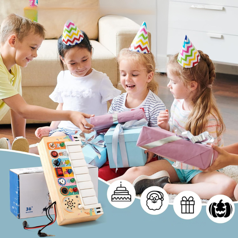 Montessori Piano Sensory Toy Set with with LED Light