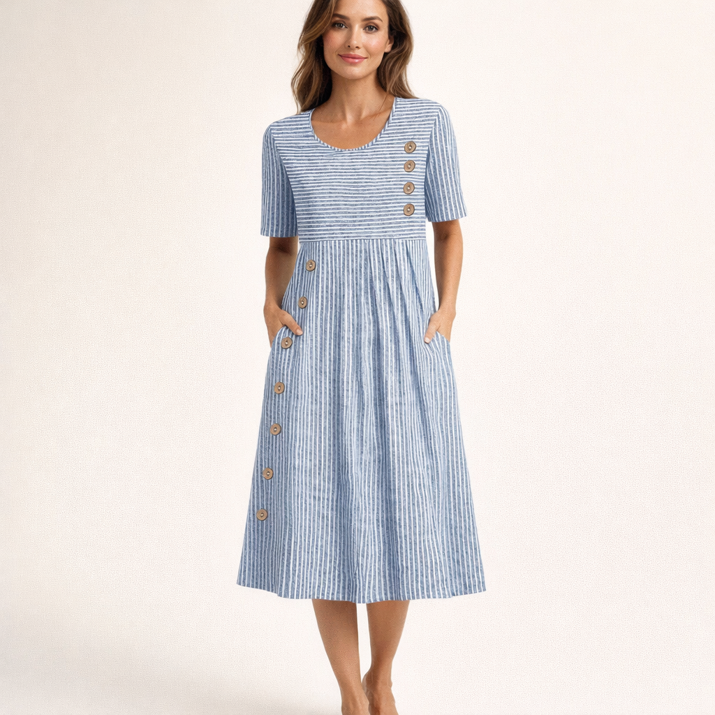 Women’s Striped Midi Dress