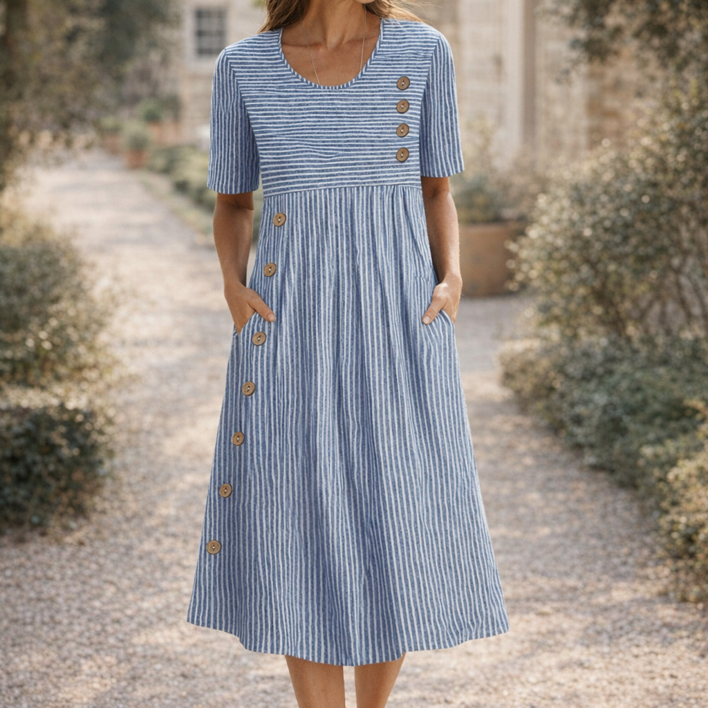 Women’s Striped Midi Dress