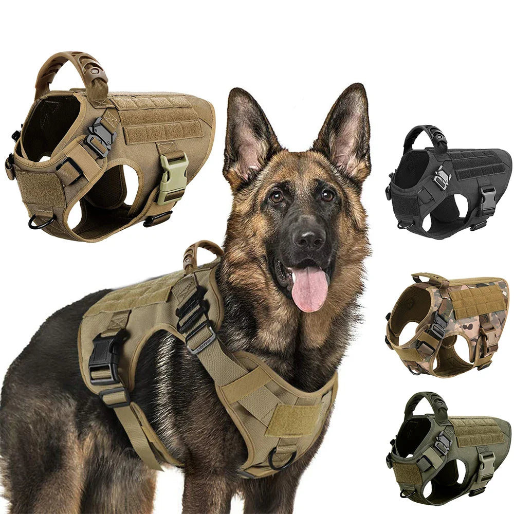 KrachtGrip Heavy Duty Tactical Dog Harness with Handle