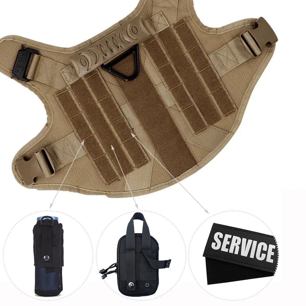 KrachtGrip Heavy Duty Tactical Dog Harness with Handle