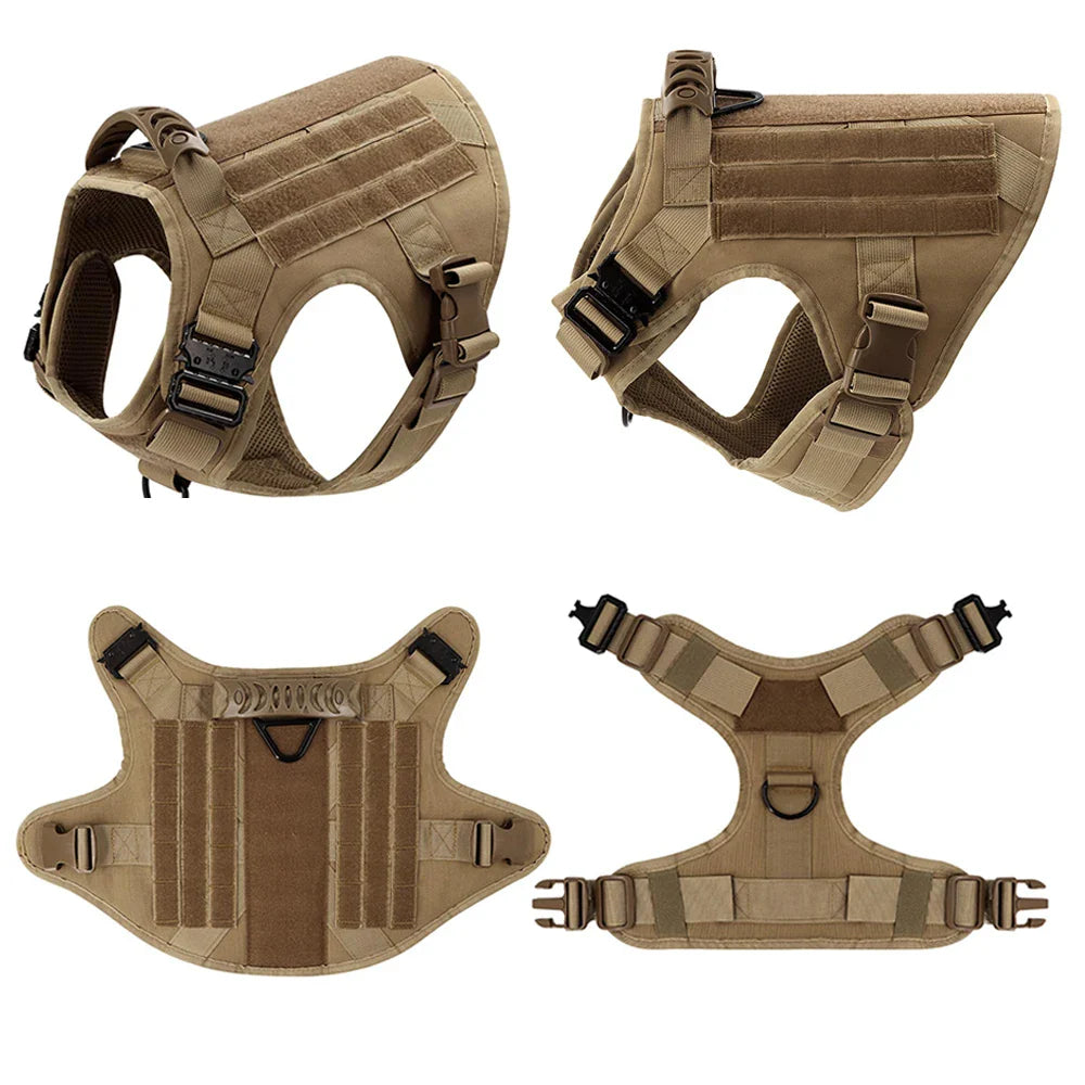 KrachtGrip Heavy Duty Tactical Dog Harness with Handle