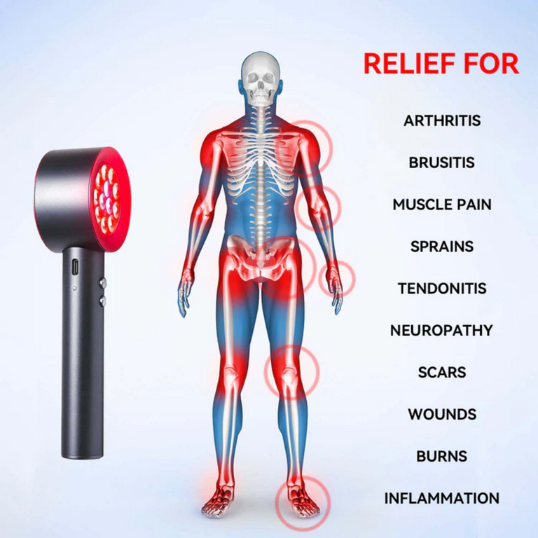 Red and Blue Light Therapy Handheld Device Best At Home Low-level laser therapy