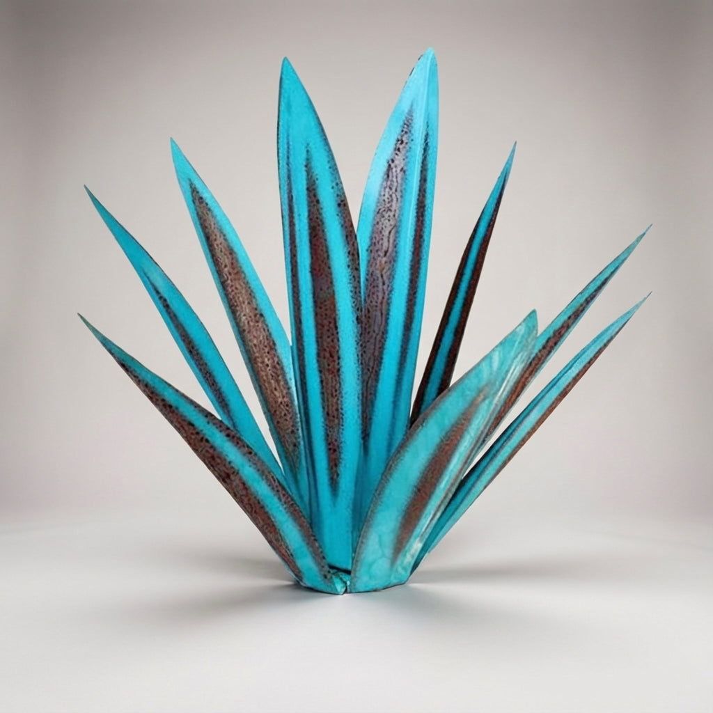 Handcrafted Solar Agave Garden Sculpture