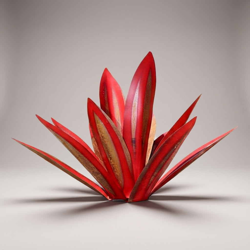 Handcrafted Solar Agave Garden Sculpture