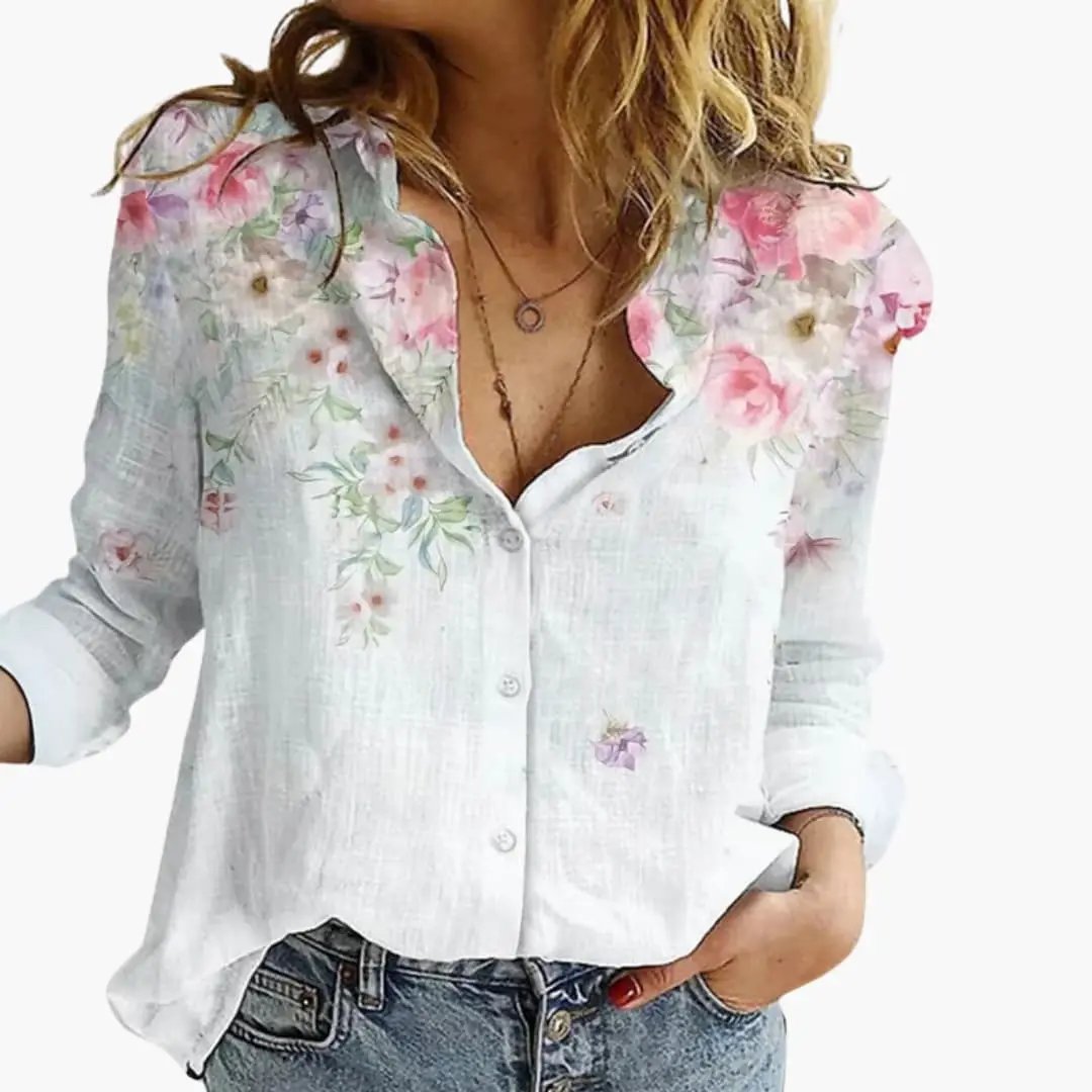 Women’s Artistic Print Casual Blouse
