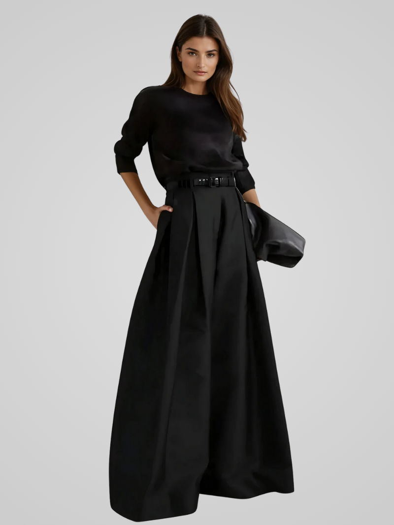 Elegant Long Skirt Trousers – High Waisted Women's, For Formal and Casual Occasions